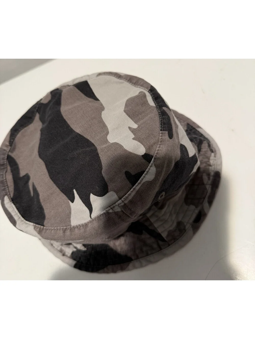 Kids Gray Camo Bucket Hat Brand Unknown Style Fit Hat